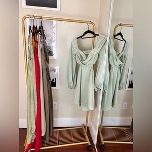 Light sage color dress for a day event